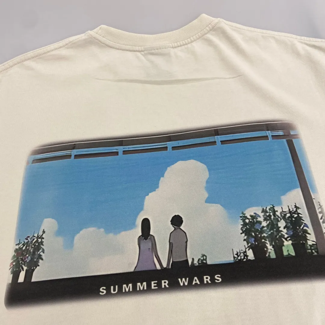 Mechao Saint Michael GEEKSRULE Summer Battle T-shirt animation printed short-sleeved digital white ink direct spray, the fabric is breathable and the pattern is three-dimensional and clear. Fabric: Double yarn 240g Style number: S825 Size: S-M-L-XL Color: Off-white Price: P110